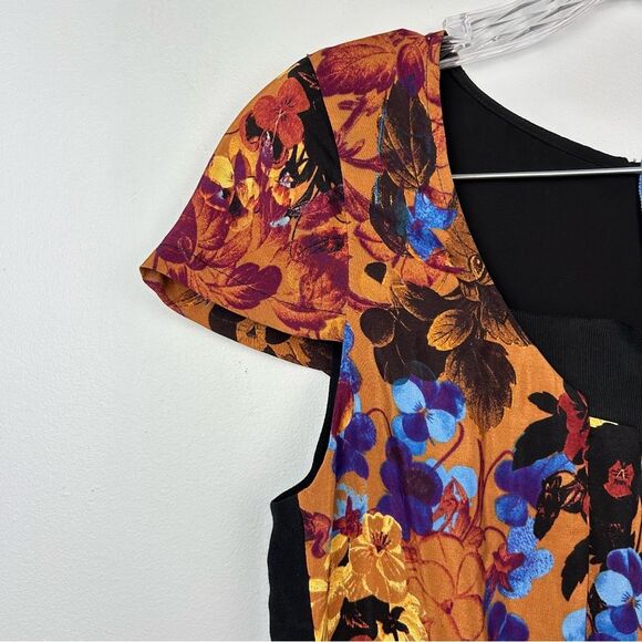 Anthropologie Maeve Floral Silk Panel Tunic Shift  Dress Lined Sz XS - Picture 12 of 16